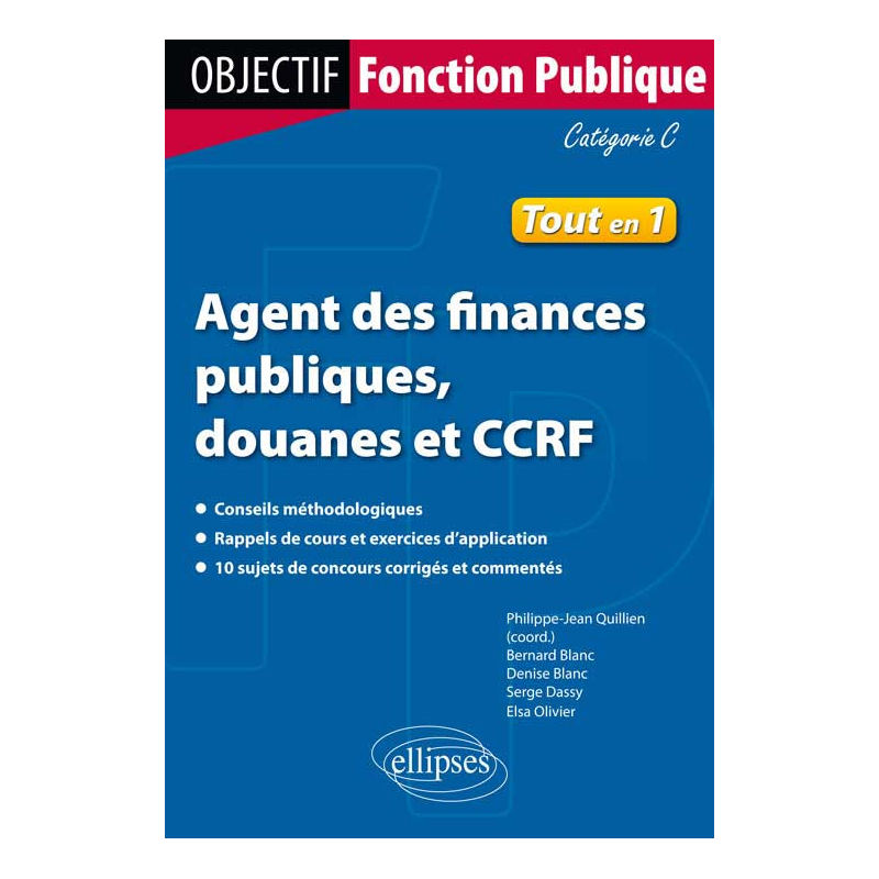 Agent des finances publiques, douanes et CCRF. Catégorie C