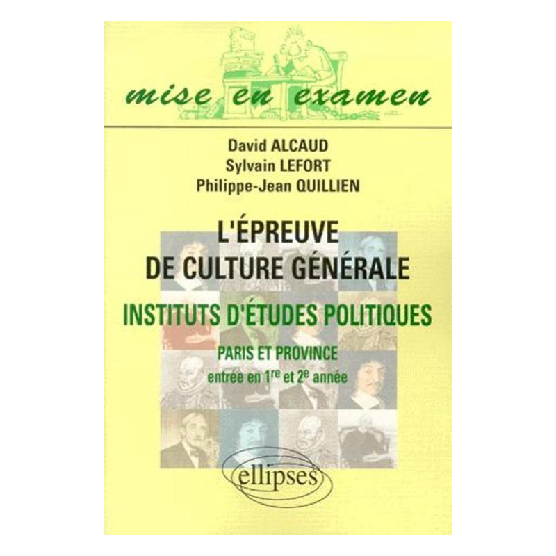 épreuve de culture générale IEP (Paris et Province) (L')