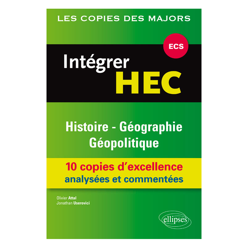 Intégrer HEC-ECS : Histoire-Géographie et Géopolitique