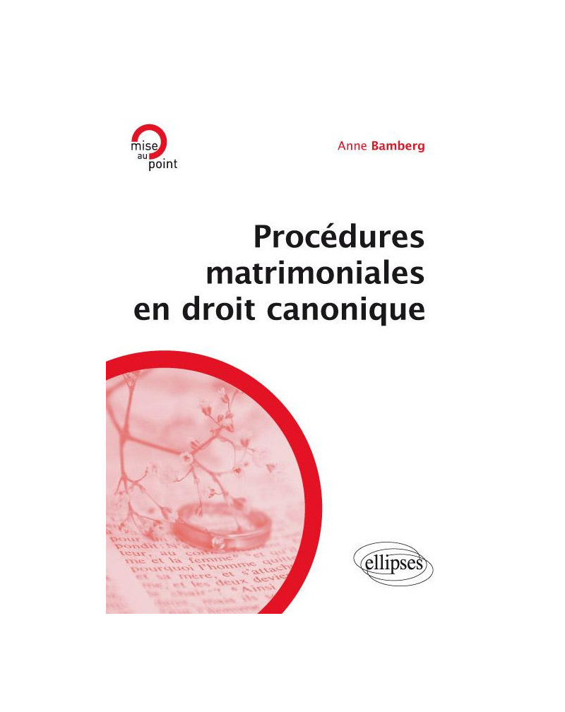 Procédures matrimoniales en droit canonique