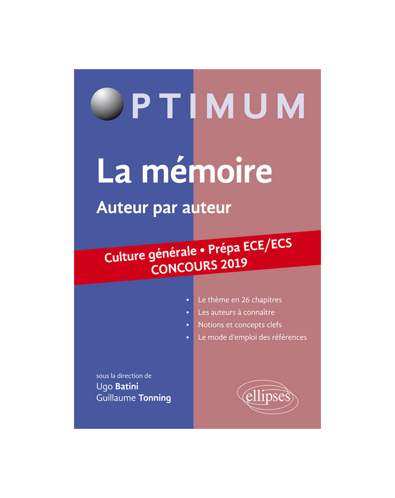 Thème  de culture générale. Auteur par auteur. Prépa ECE/ECS. Concours 2019