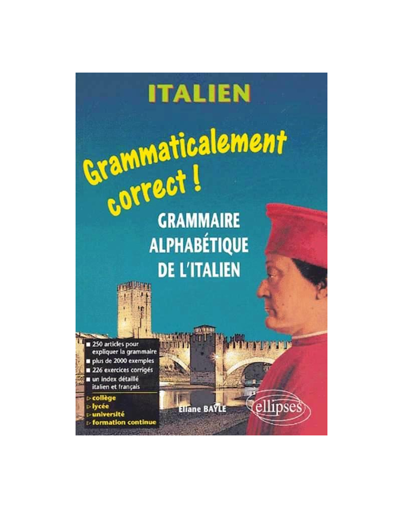 Grammaire alphabétique de l'italien