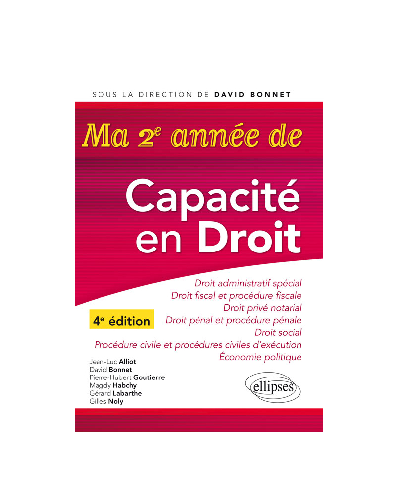 Ma 2e année de capacité en droit - 4e édition