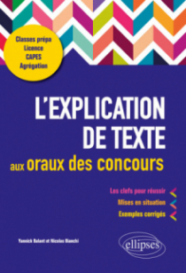L'explication de texte aux oraux des concours