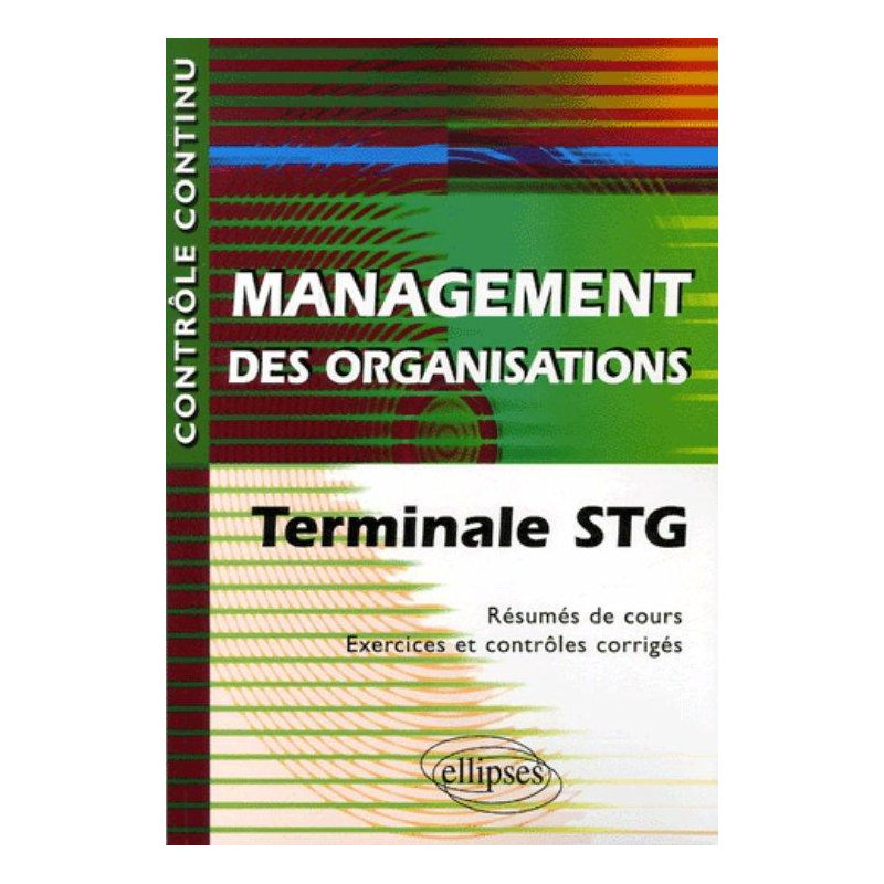 Management des organisations - Terminale STG