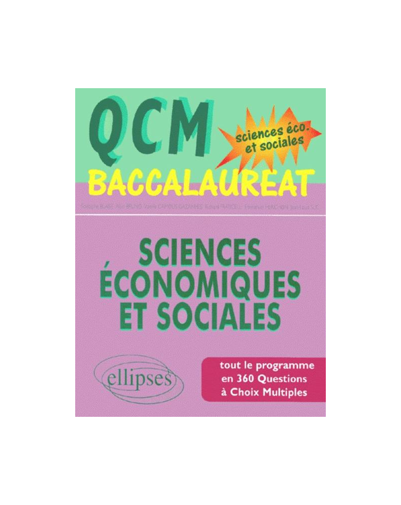 QCM Baccalauréat - sciences économiques et sociales