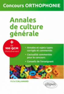 Annales de culture générale - concours orthophonie
