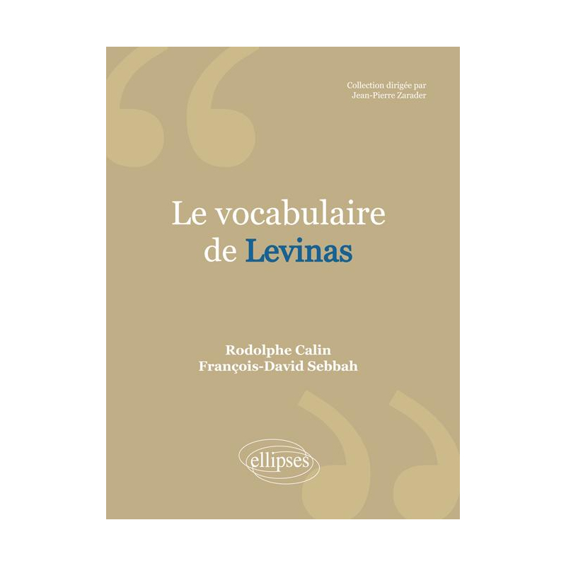 Le vocabulaire de Levinas