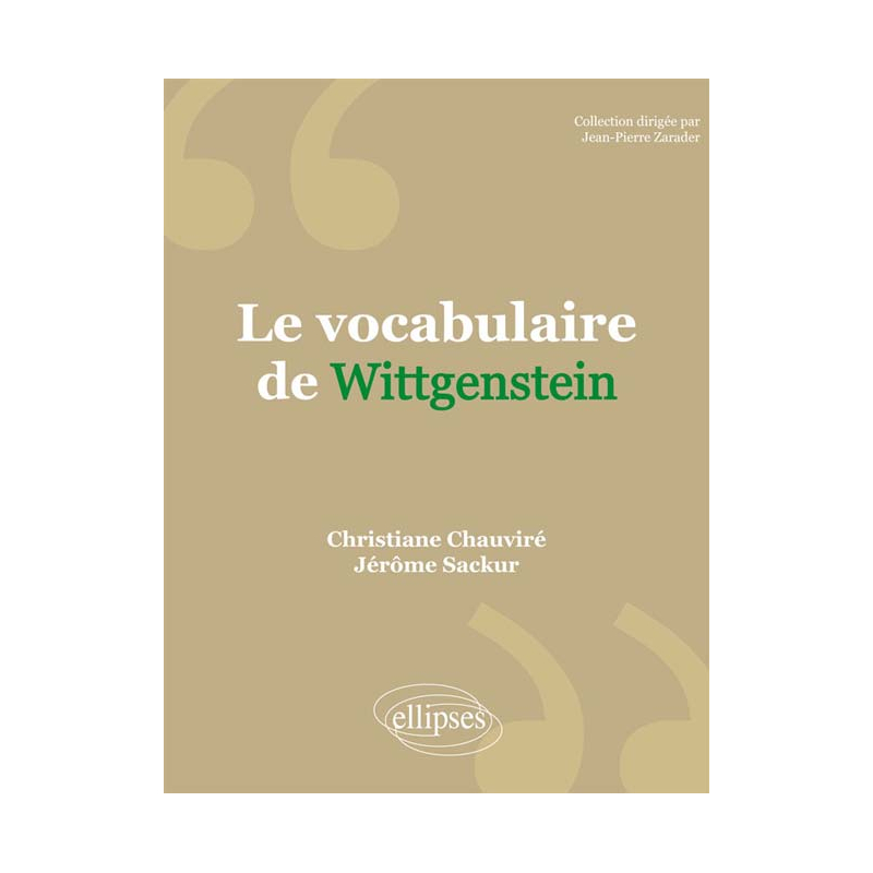 Le vocabulaire de Wittgenstein