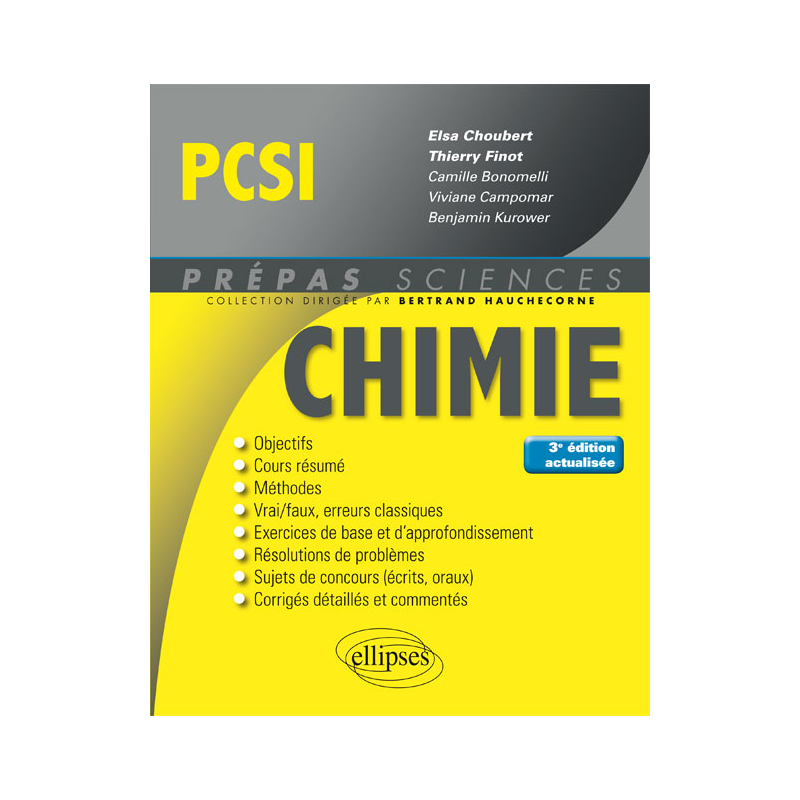 Chimie PCSI - 3e édition actualisée