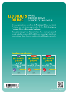 Maths - Physique-Chimie - Sciences de l'ingénieur - Terminale S-SI
