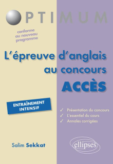 l'épreuve d'anglais au concours ACCES