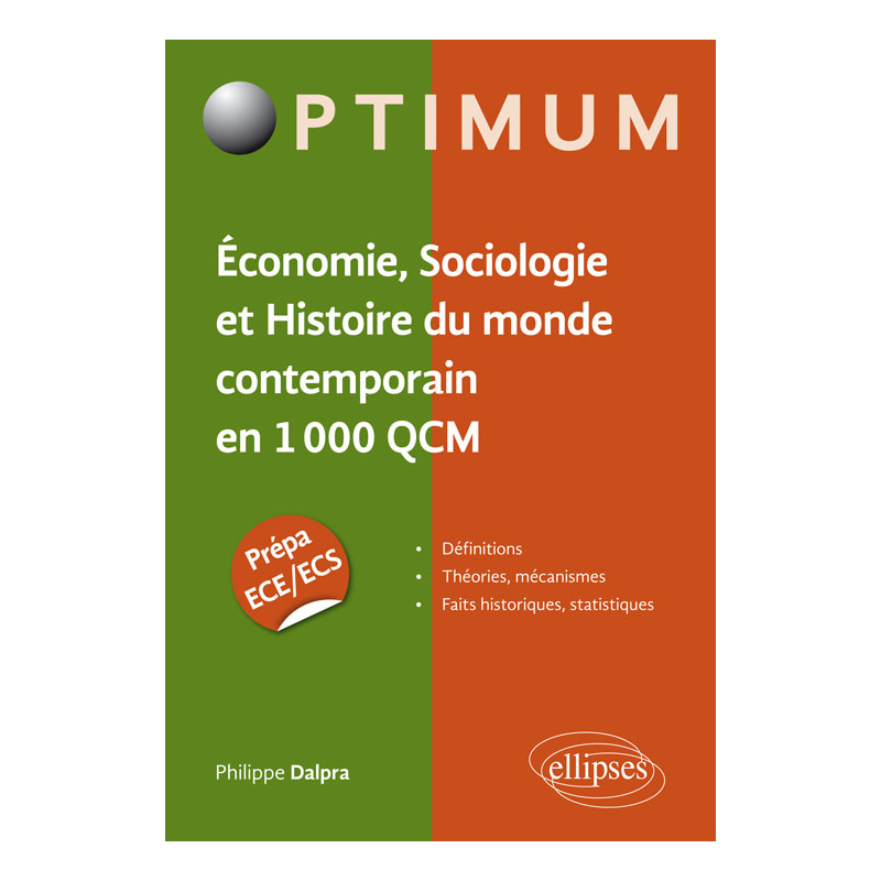 Économie, Sociologie et Histoire du monde contemporain en 1000 QCM. Prépa ECE/ECS