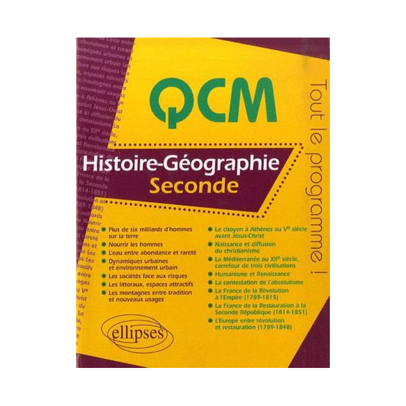 Histoire-géographie - Seconde