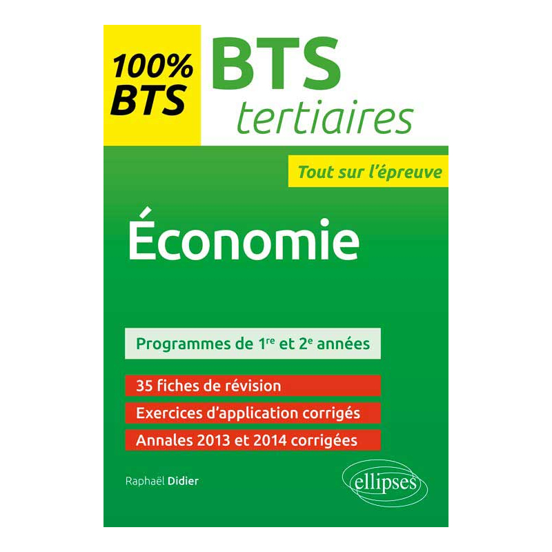 BTS Tertiaires - Economie - programme 1re et 2e années