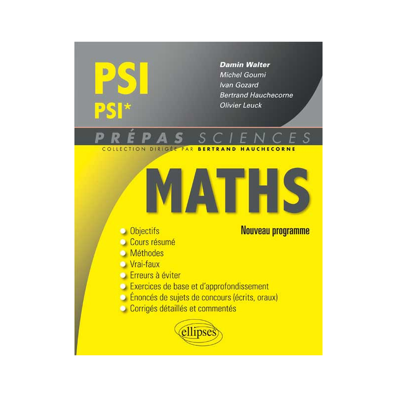 Mathématiques PSI/PSI* - nouveau programme 2014
