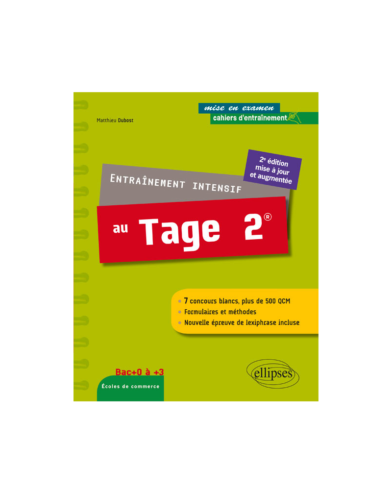 Entraînement intensif au Tage 2® - 2e édition mise à jour et augmentée