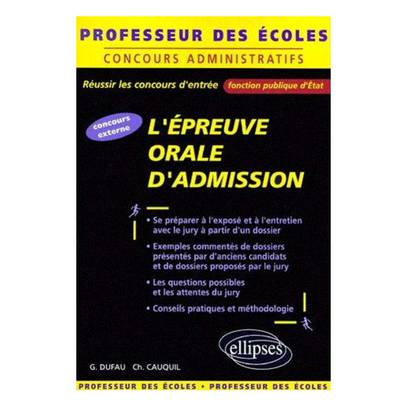 L'épreuve orale d'admission au concours de professeur des écoles
