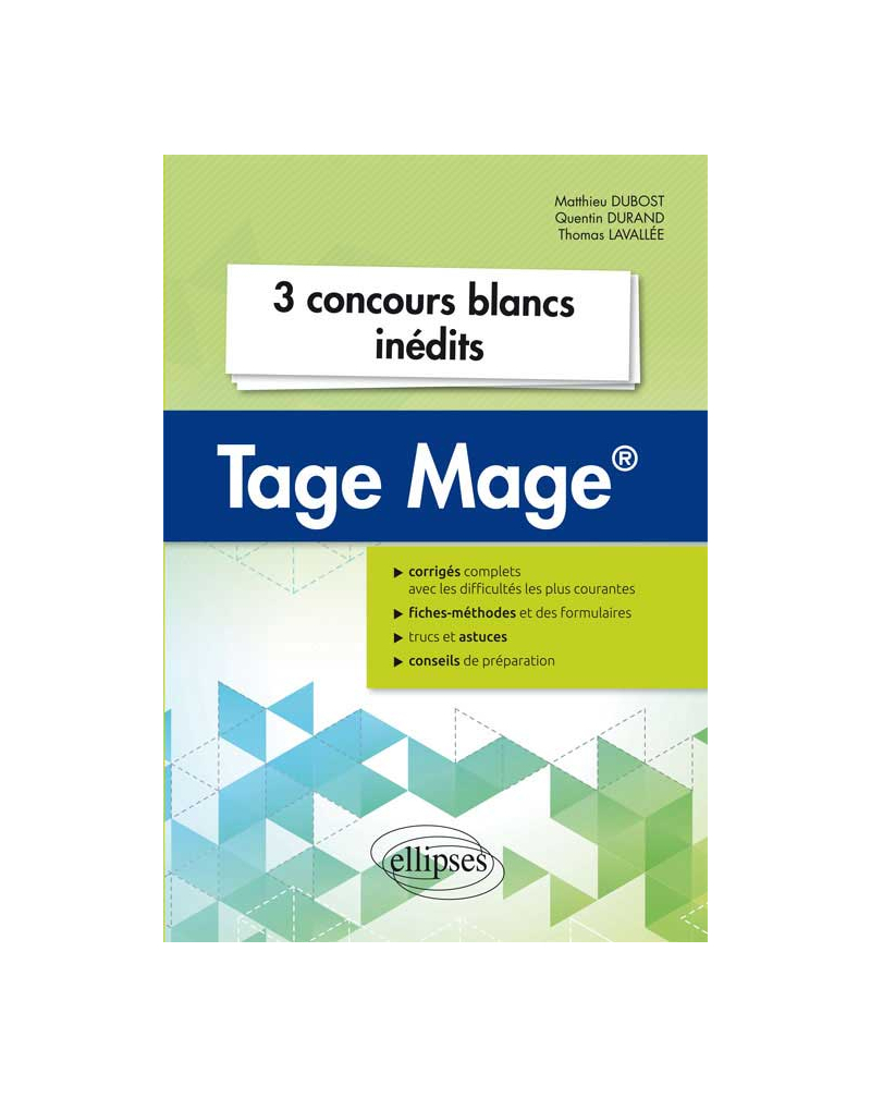 3 concours blancs Tage Mage®