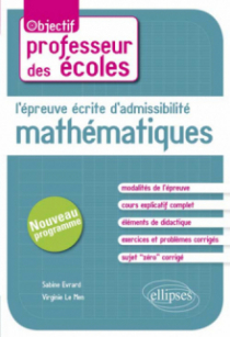 L'épreuve écrite d'admissibilité -  Mathématiques. CRPE nouveau programme