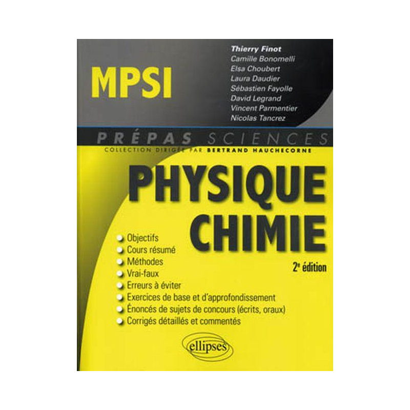 Physique-Chimie MPSI - 2e édition