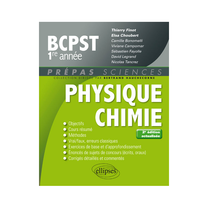 Physique-chimie BCPST-1 - 2e édition actualisée