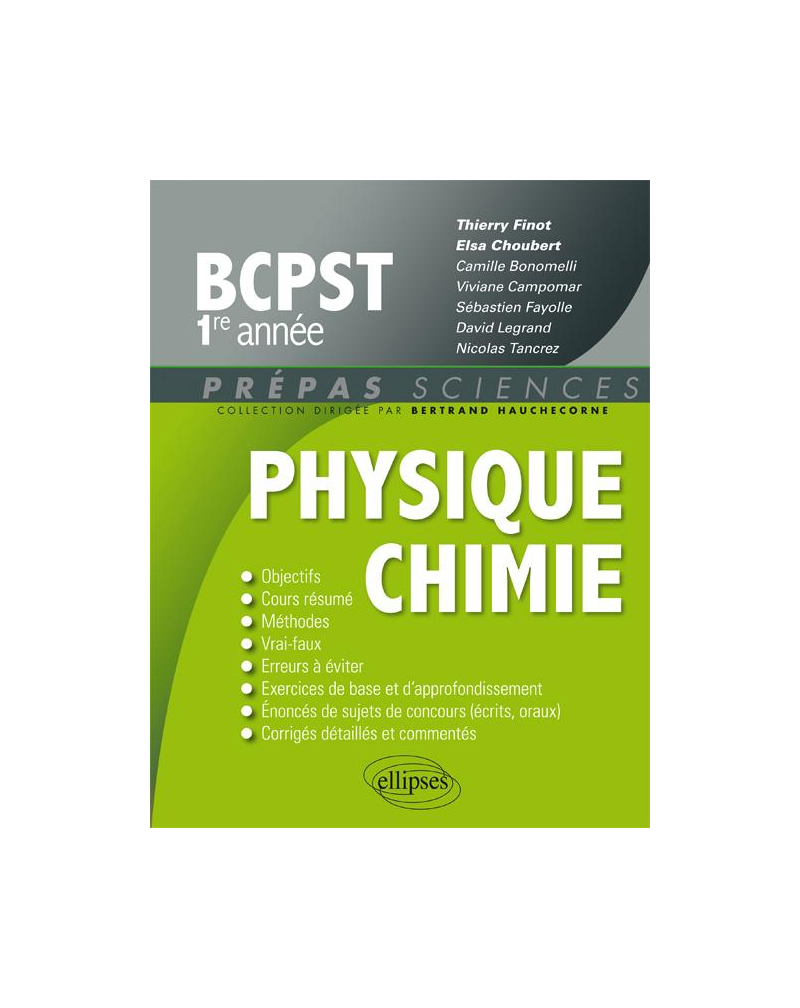 Physique-Chimie BCPST 1re année