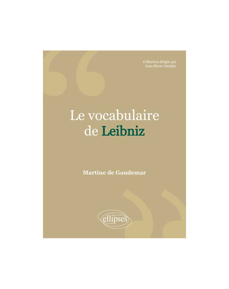 Le vocabulaire de Leibniz