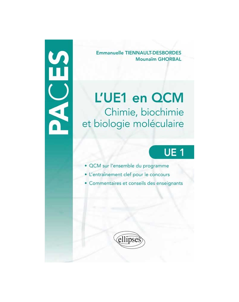 L`UE1 (Chimie, Biochimie et biologie moléculaire) en QCM