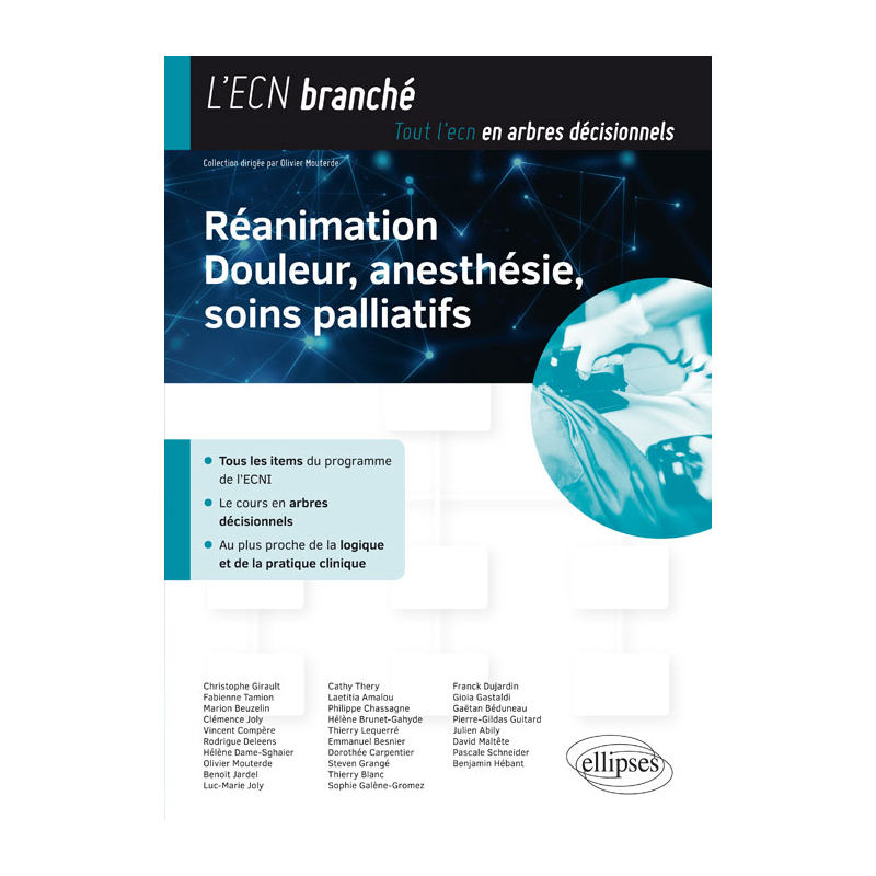 Réanimation, douleur, anesthésie, soins palliatifs