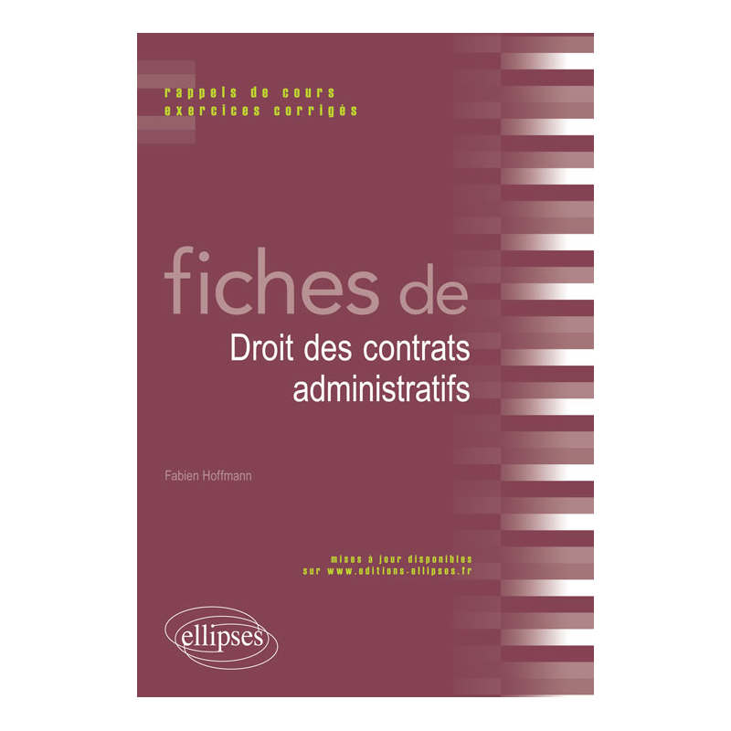Fiches de Droit des contrats administratifs