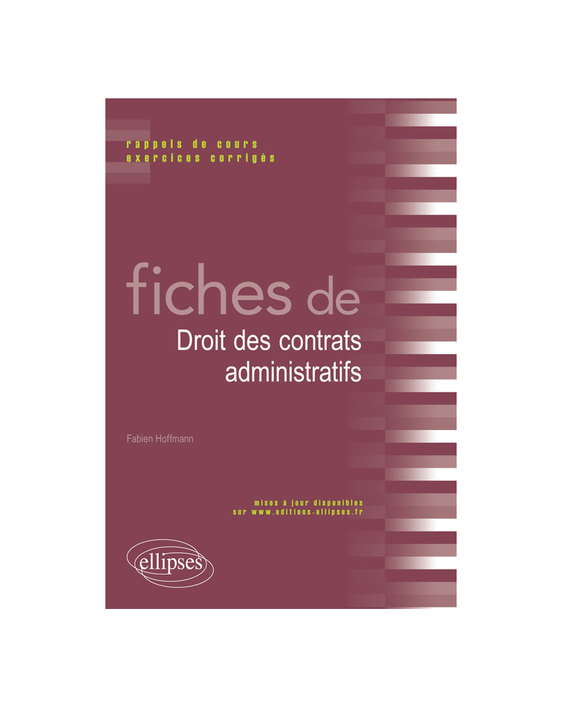 Fiches de Droit des contrats administratifs