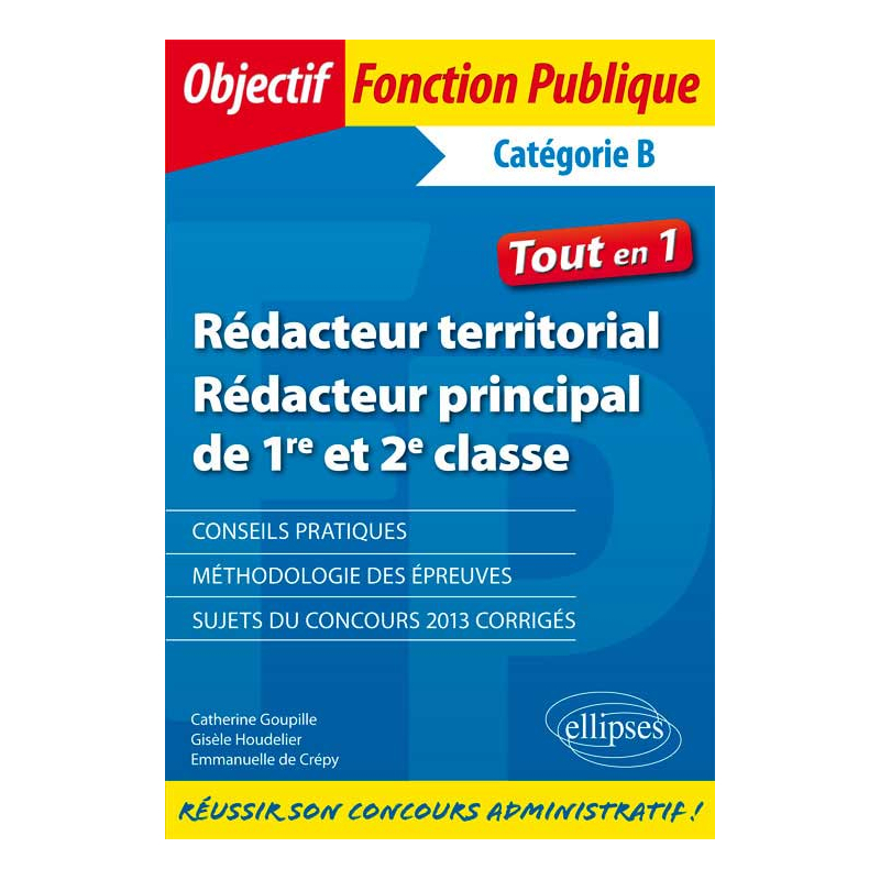 Rédacteur territorial  et rédacteur principal   - Catégorie B