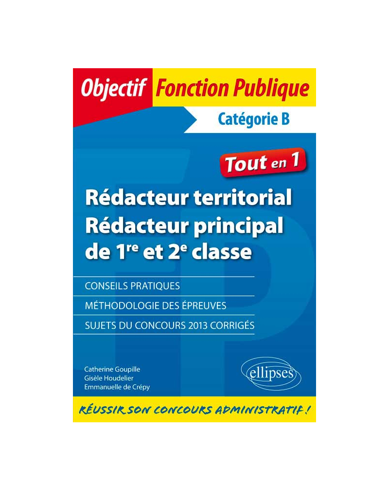 Rédacteur territorial  et rédacteur principal   - Catégorie B