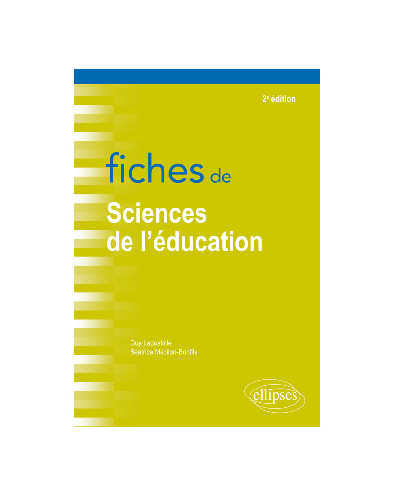 Fiches de sciences de l'éducation - 2e édition