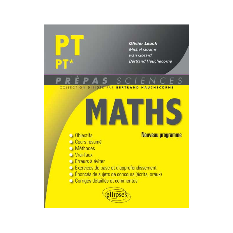 Mathématiques PT/PT* - nouveau programme 2014