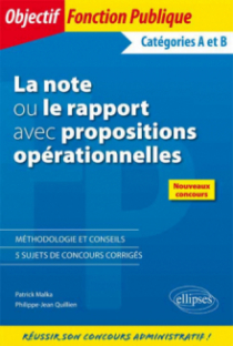 La note ou le rapport avec propositions opérationnelles
