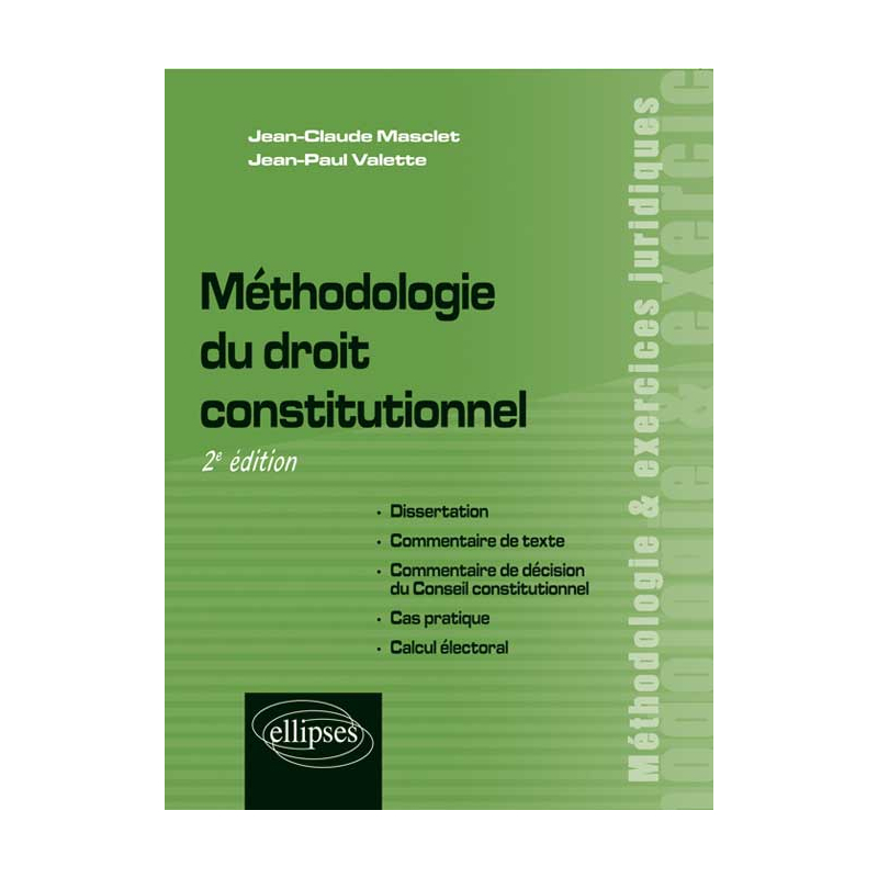 Méthodologie du droit constitutionnel, 2e édition