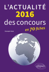 L’actualité 2016 des concours en fiches