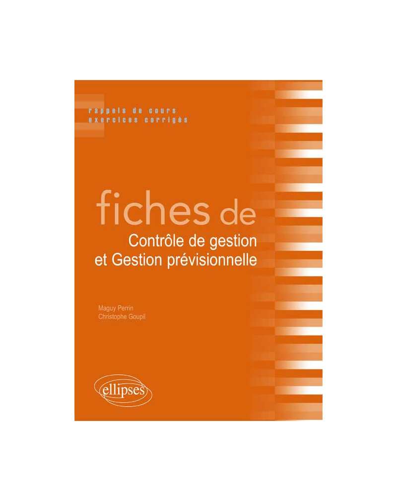 Fiches de contrôle de gestion et gestion prévisionnelle