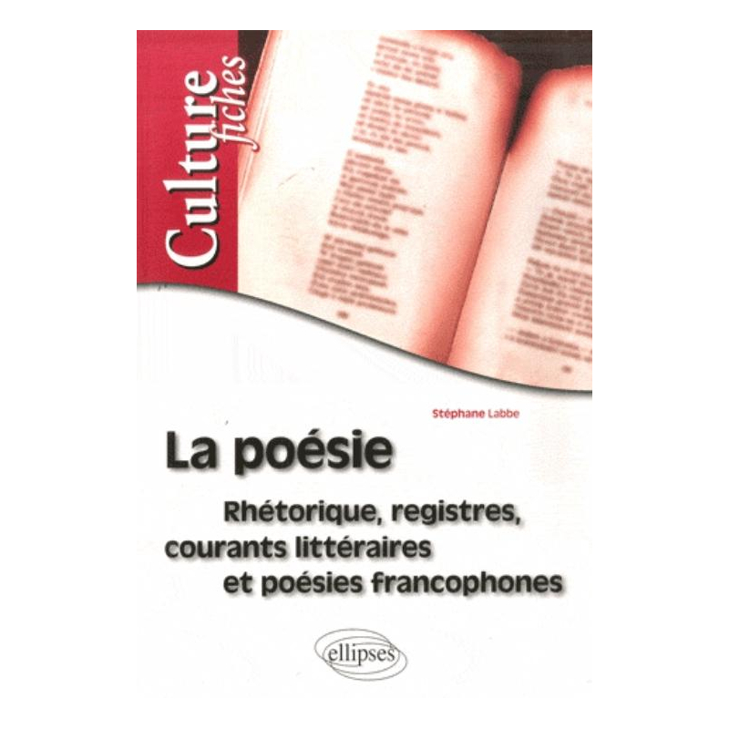 La poésie - Rhétorique, registres, courants littéraires et poésies francophones