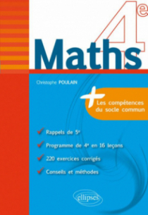 Maths 4e - fiches de rappel + exercices corrigés