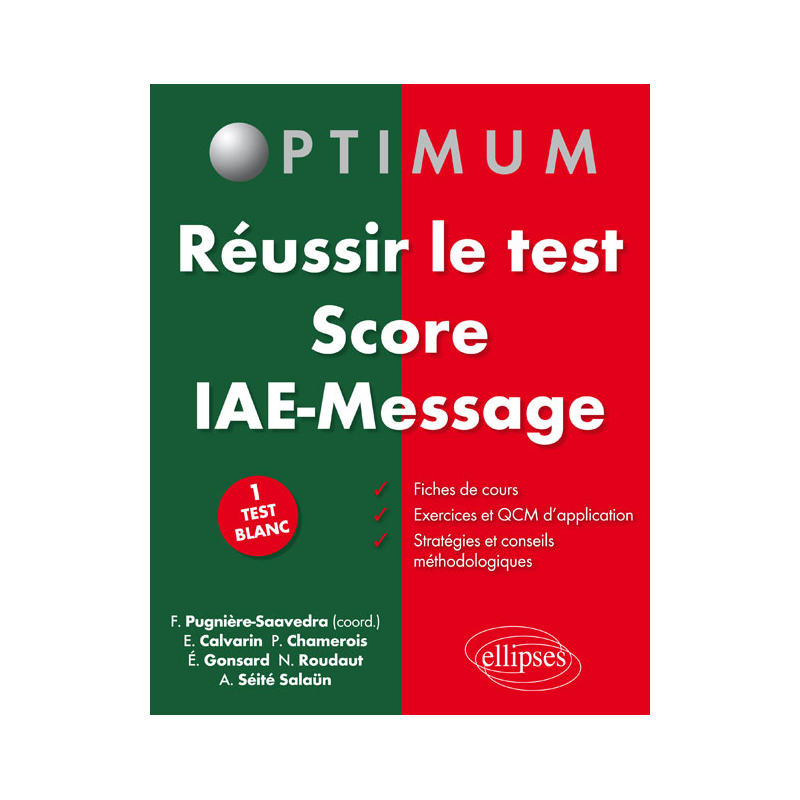 Réussir le test Score IAE Message