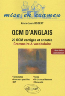 QCM d'anglais. Méthodologie et application