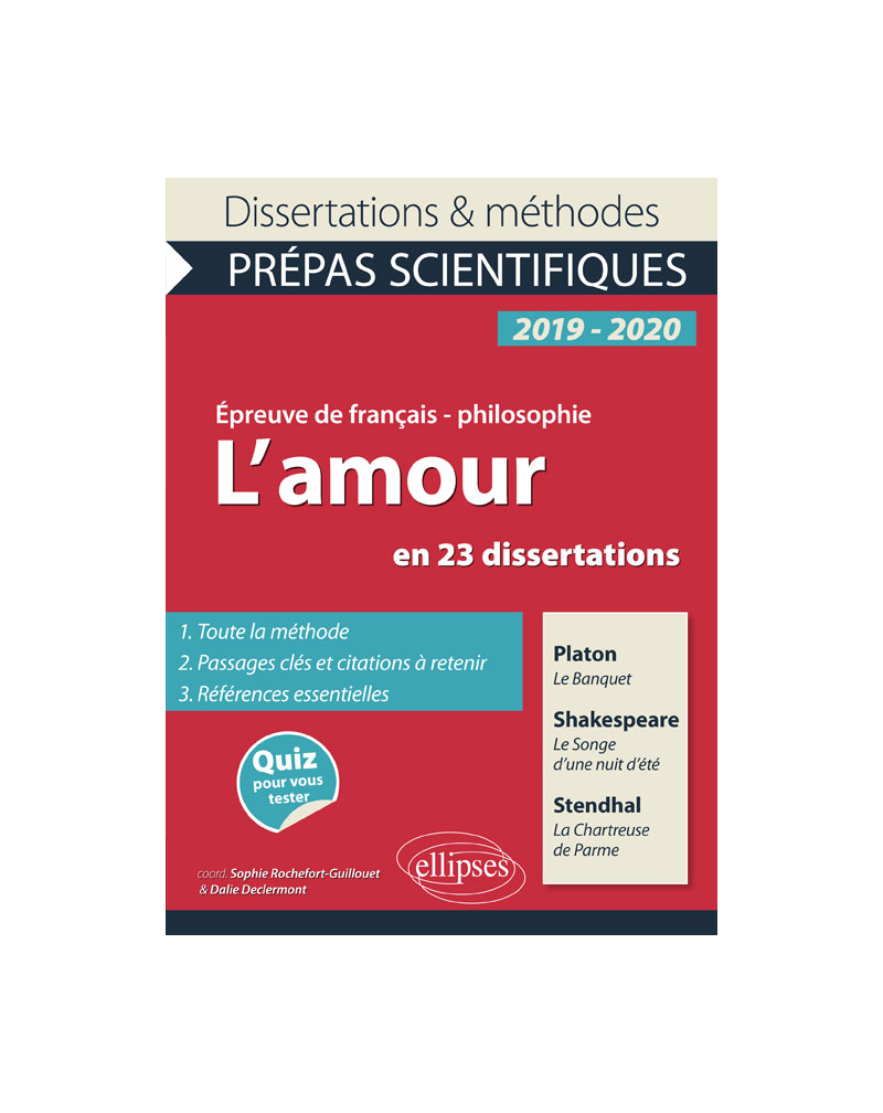 Thème et les trois œuvres. Epreuve de français/philo. Prépas scientifiques 2019-2020