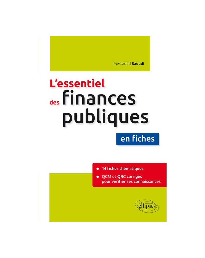 L’essentiel des finances publiques en fiches