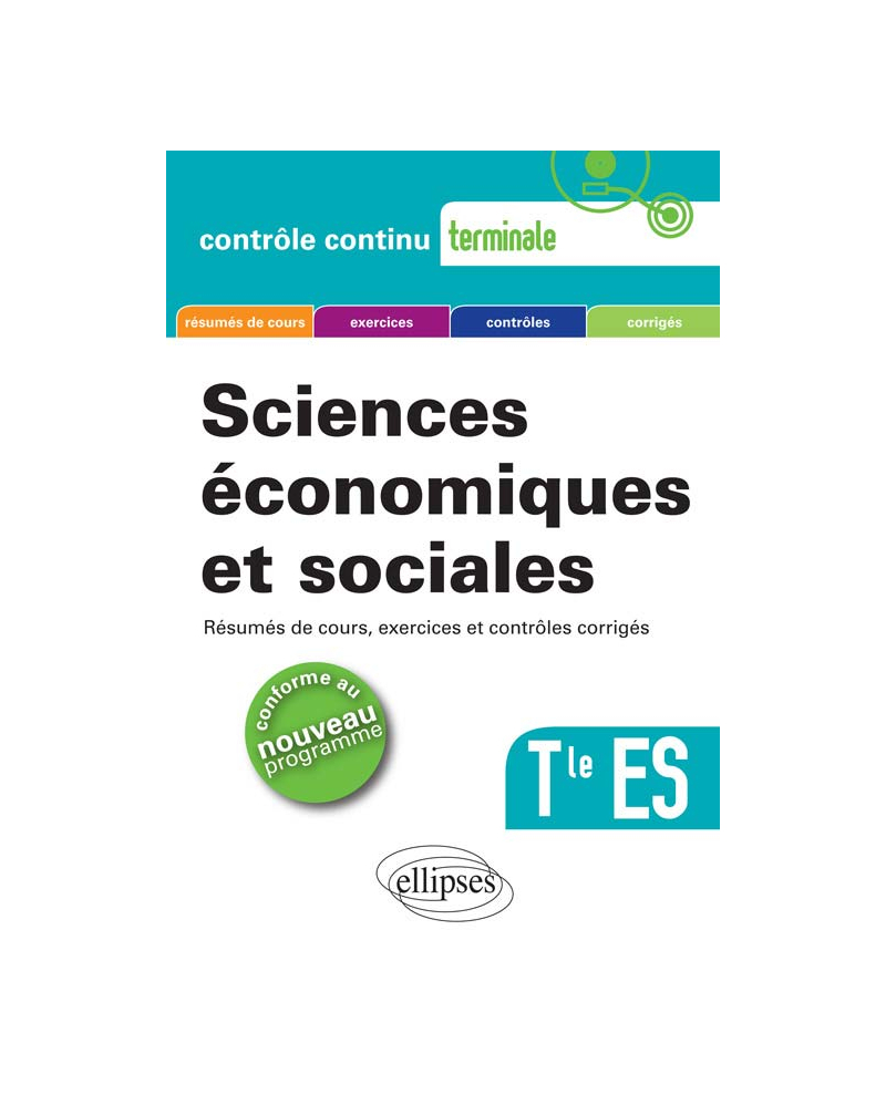 Sciences économiques et sociales - Terminale ES - nouveau programme