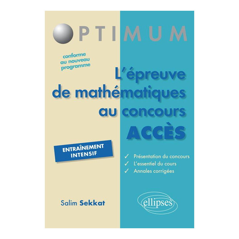 l'épreuve de mathématiques au concours ACCES