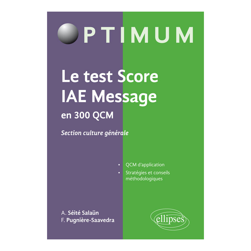 Le test score IAE Message en 300 QCM - section culture générale