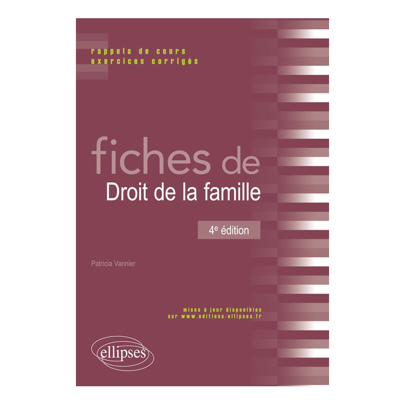 Fiches de Droit de la famille - 4e édition